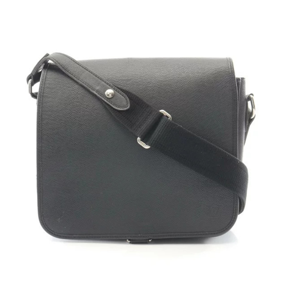 Louis Vuitton Andrey Shoulder Bag Taiga Leather Black